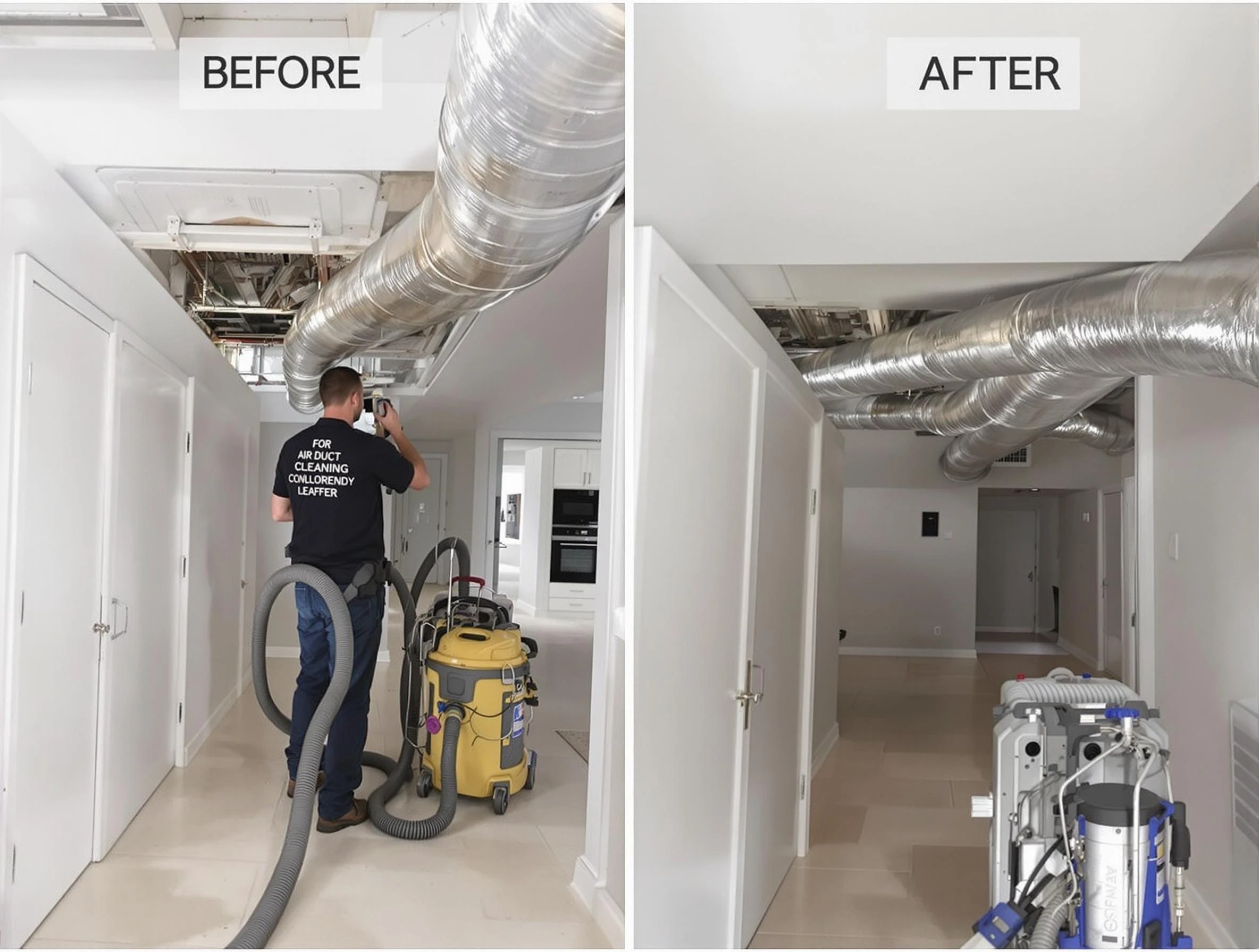 Piedmont Air Duct Cleaning professional performing thorough air duct cleaning in Piedmont