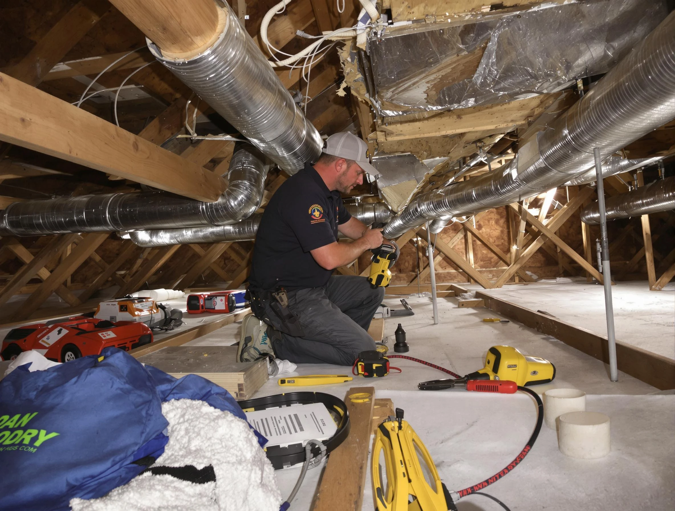 Professional air duct repair by Piedmont Air Duct Cleaning in Piedmont