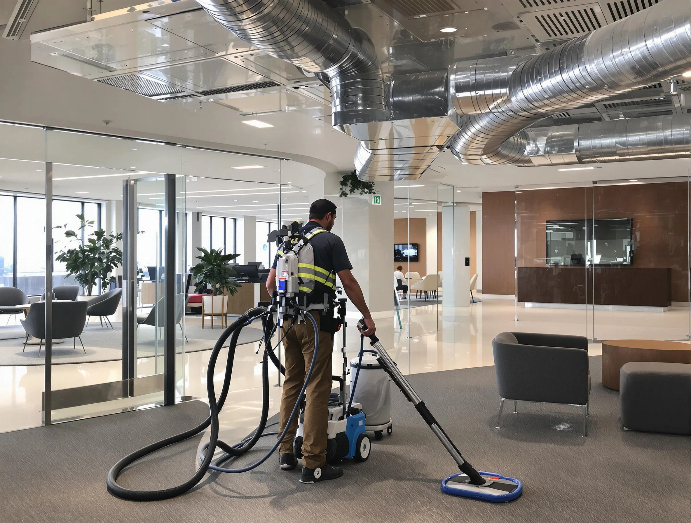 Commercial duct cleaning service by Piedmont Air Duct Cleaning in Piedmont