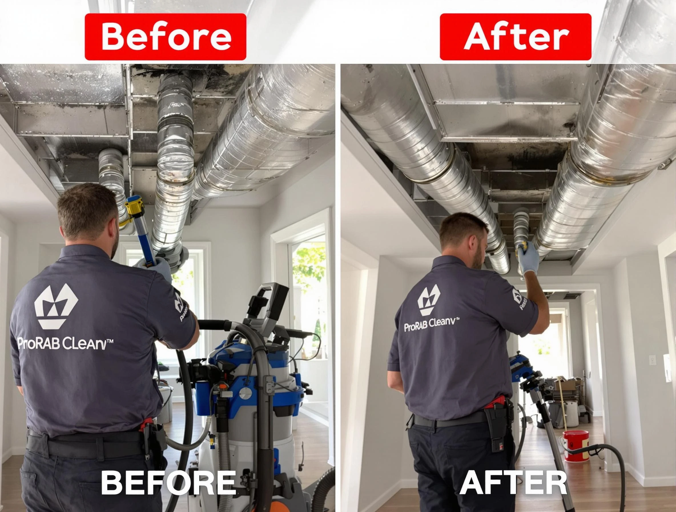 Piedmont Air Duct Cleaning expert performing thorough residential duct cleaning in a Piedmont home